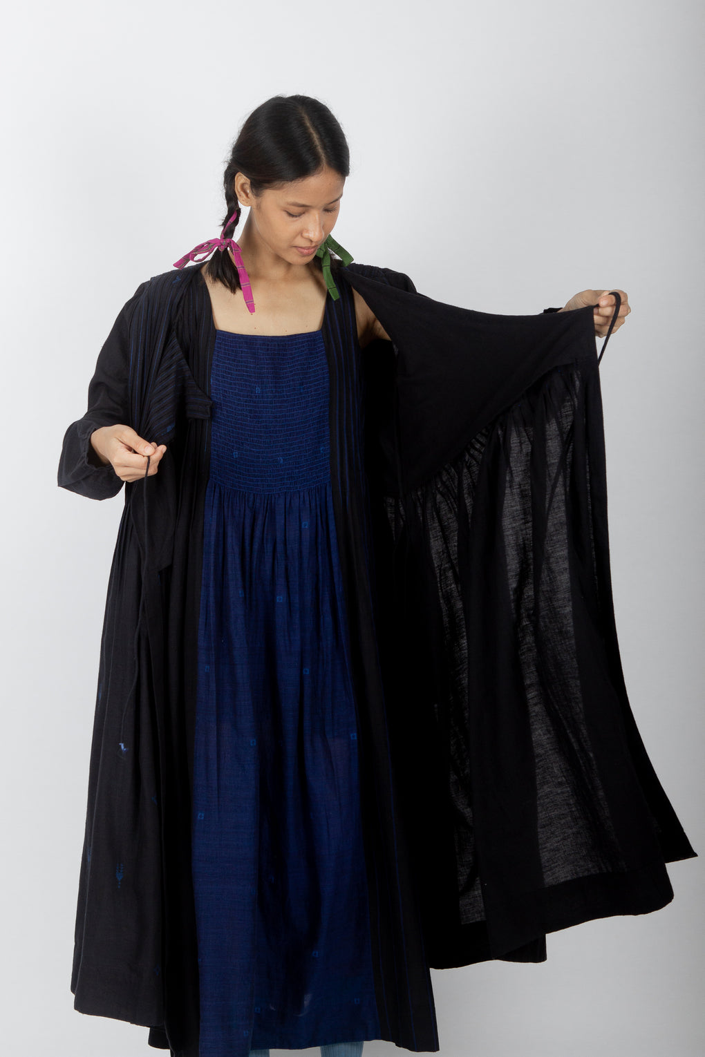 Sonora: Handwoven Jamdani Angrakha Wrap Dress