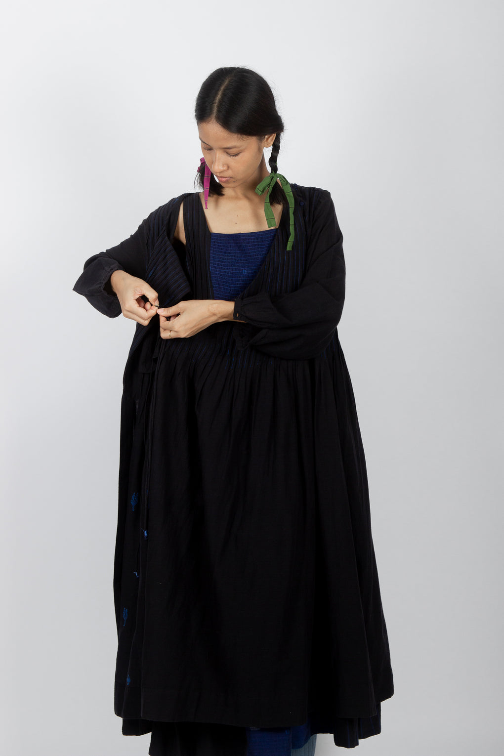 Sonora: Handwoven Jamdani Angrakha Wrap Dress
