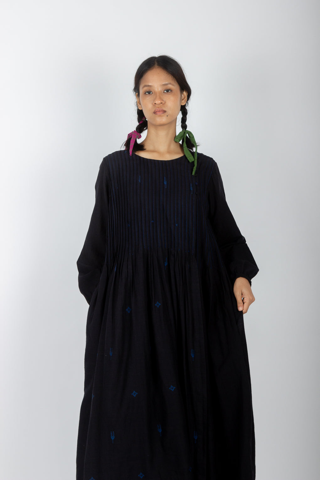 Sonora: Handwoven Jamdani Angrakha Wrap Dress
