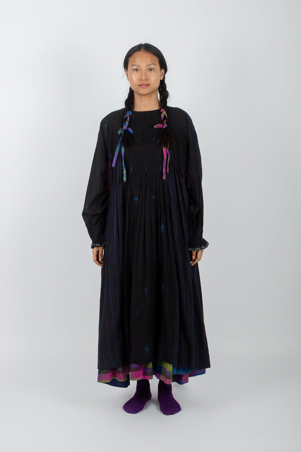 Pansy: Handwoven Jamdani Muslin Dress