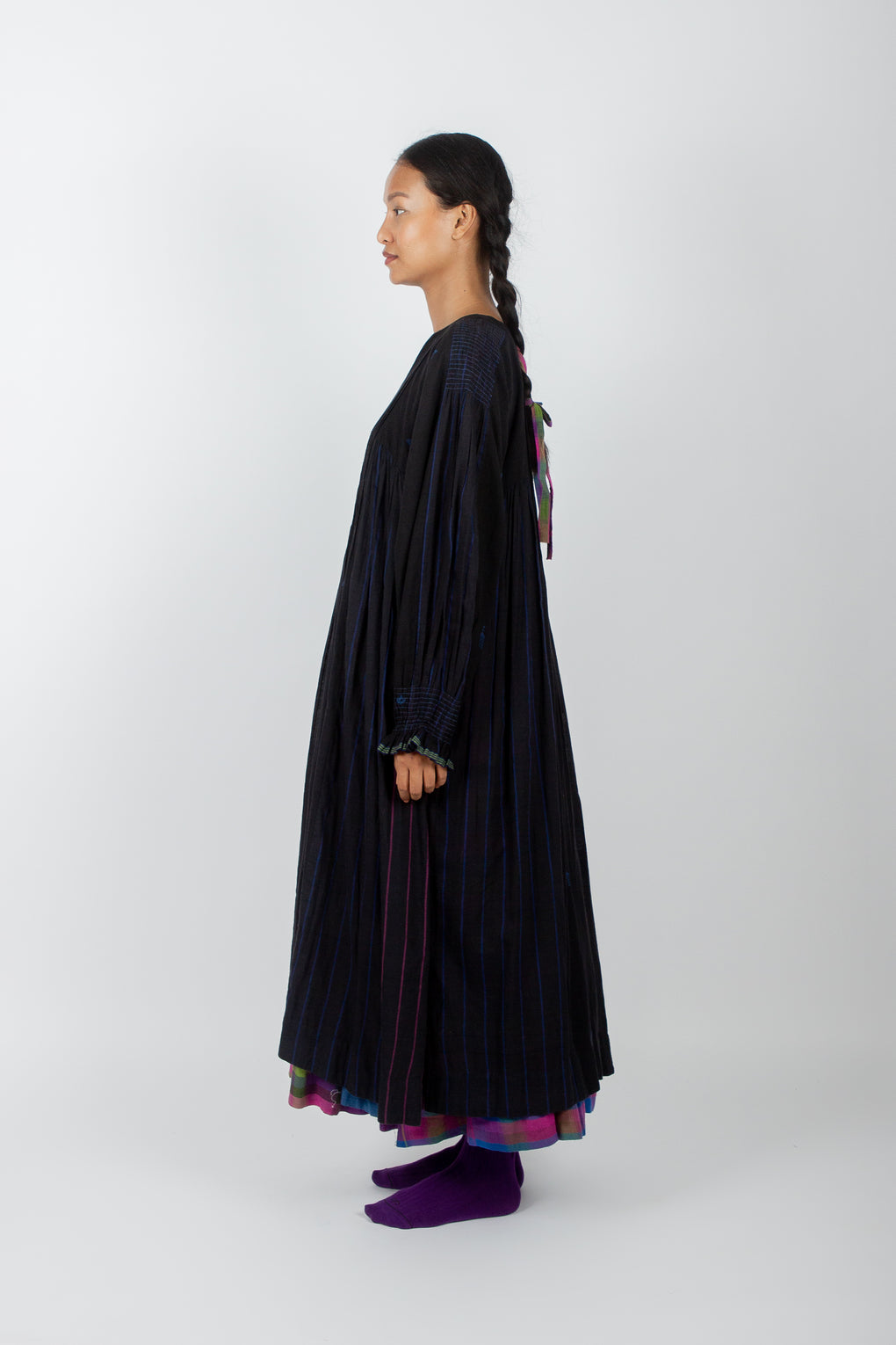 Pansy: Handwoven Jamdani Muslin Dress