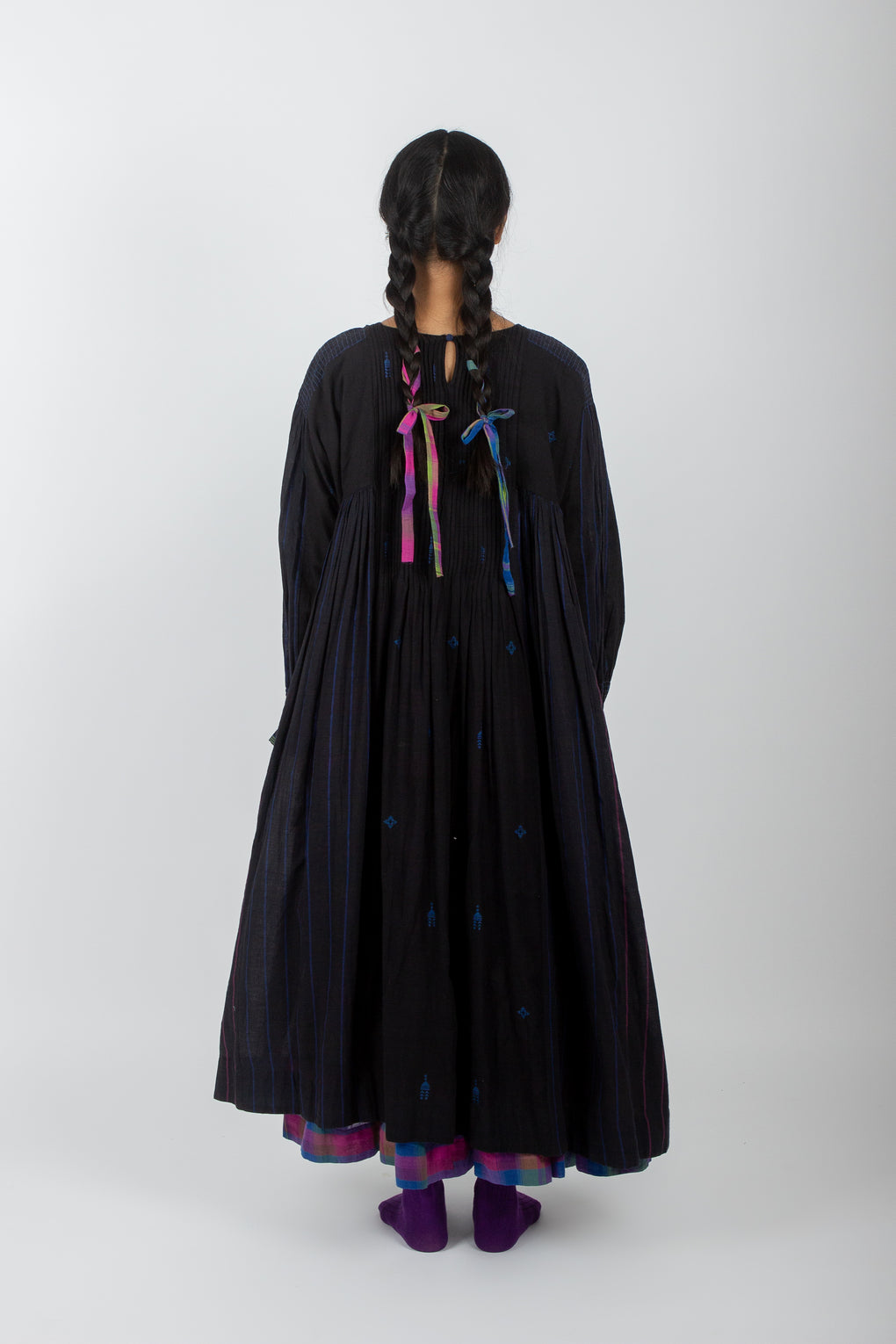 Pansy: Handwoven Jamdani Muslin Dress