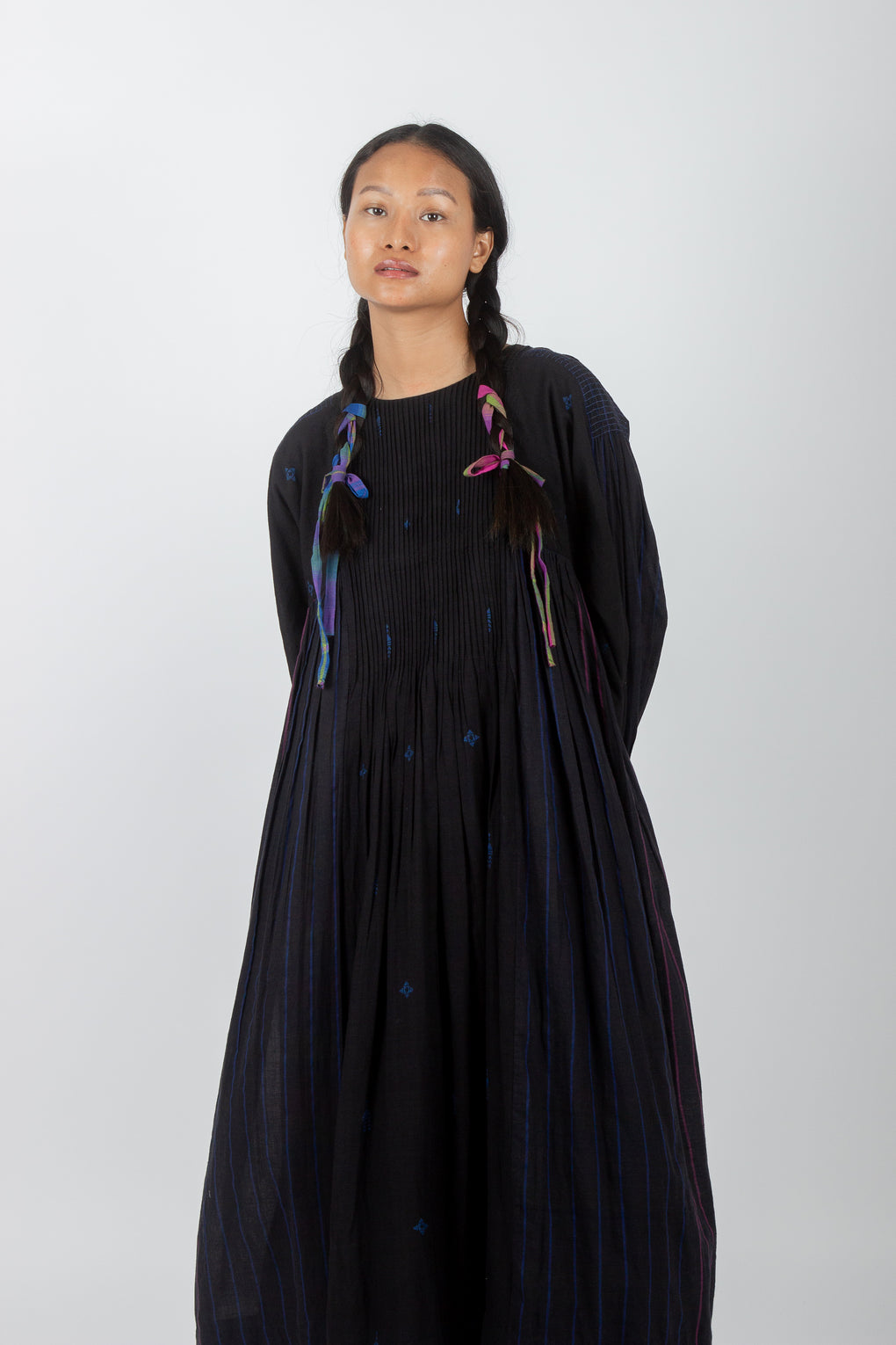 Pansy: Handwoven Jamdani Muslin Dress