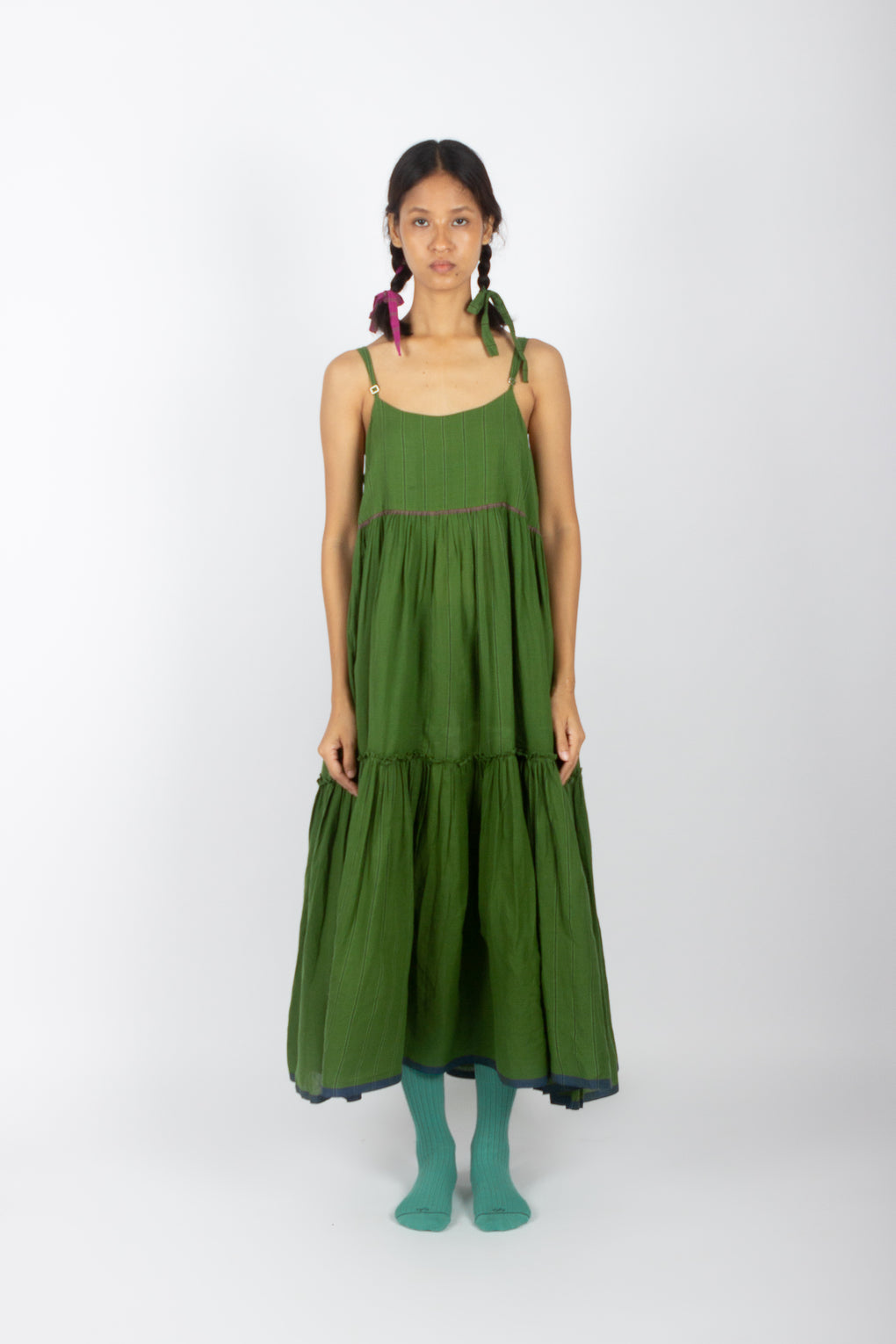 Sibirica: Jamdani Muslin Wrap Dress