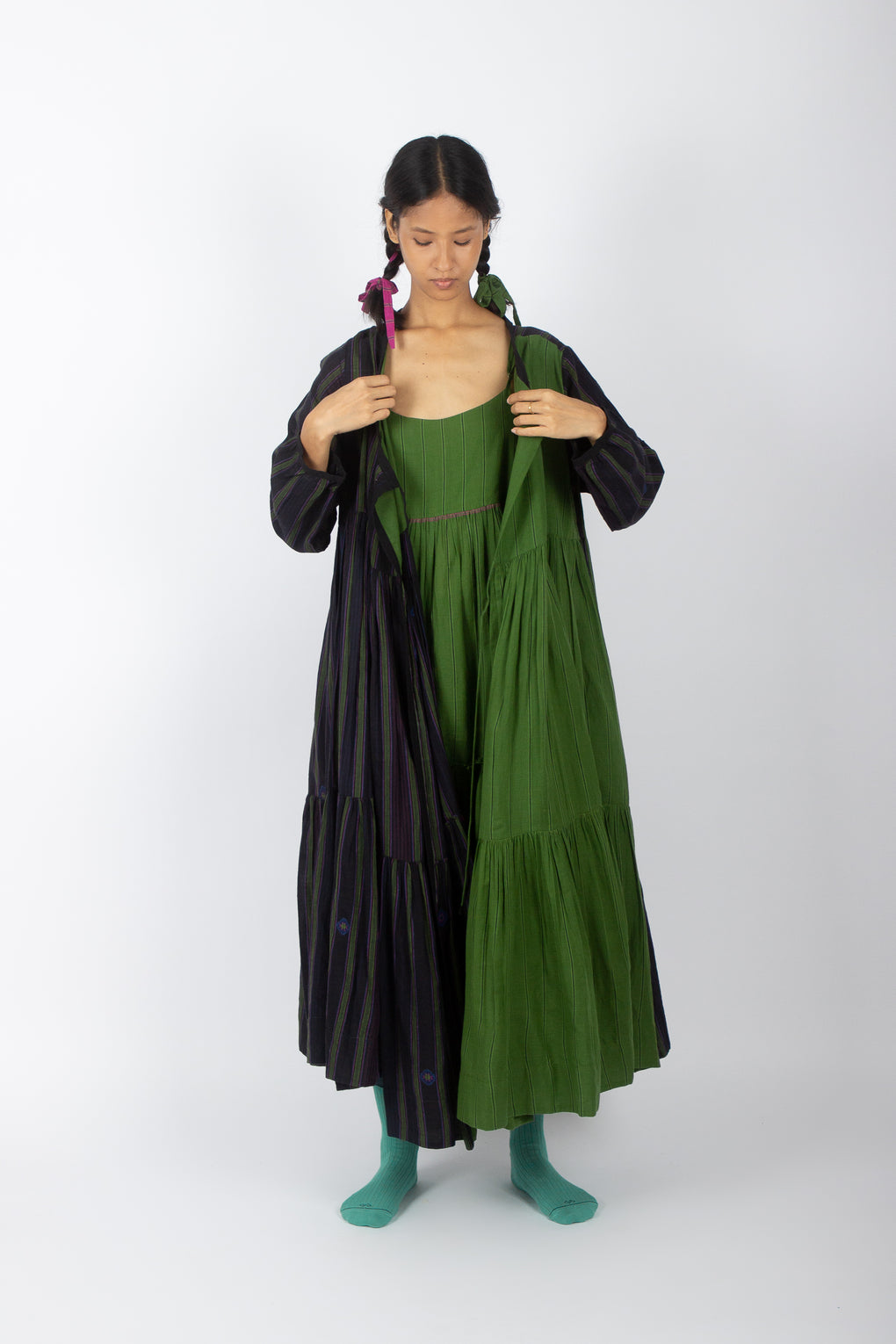 Sibirica: Jamdani Muslin Wrap Dress