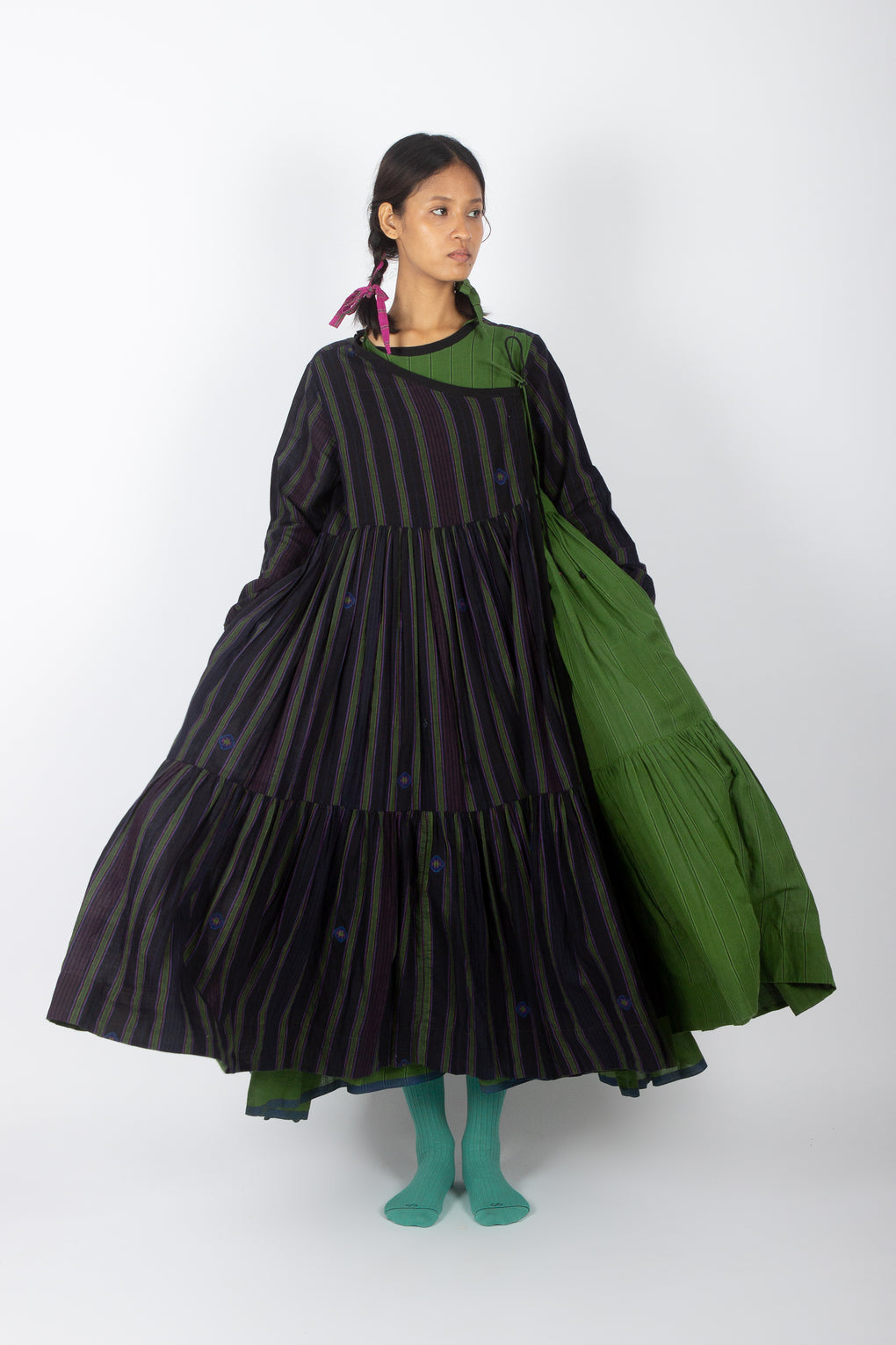 Sibirica: Jamdani Muslin Wrap Dress