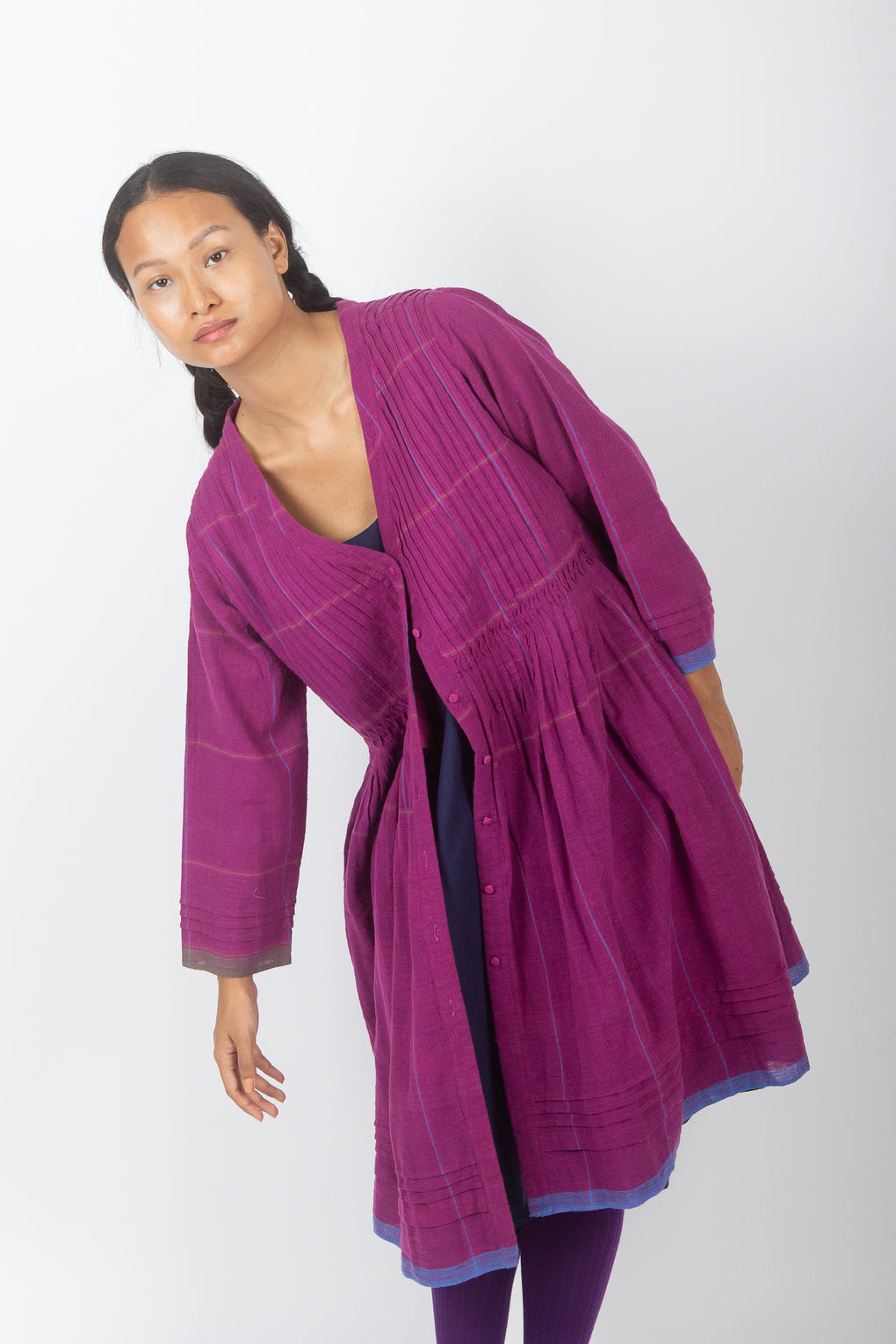 Glabrata: Organic Cotton Pleated Shrug Dress