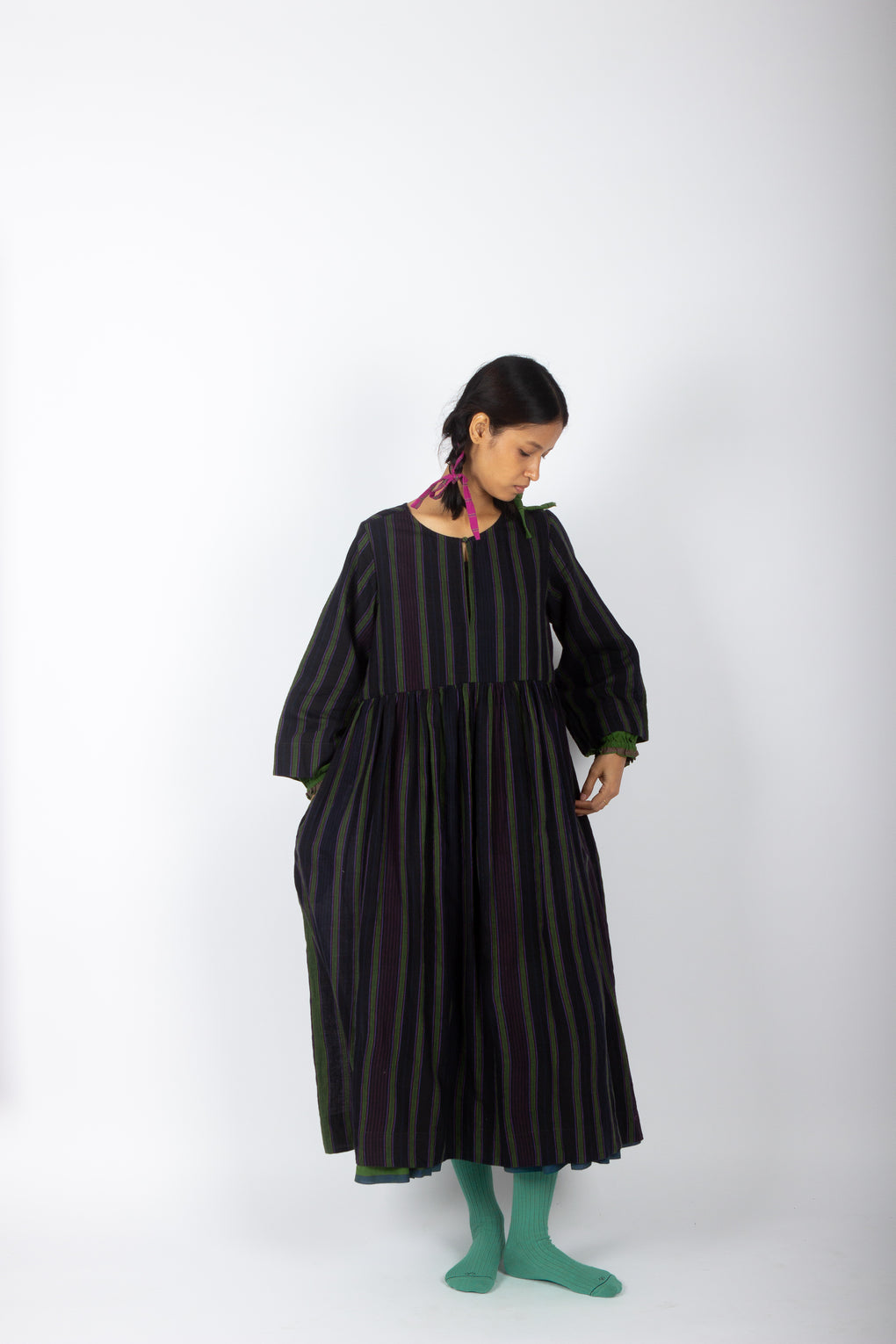 Miana: Double-Layered Handwoven Muslin Dress