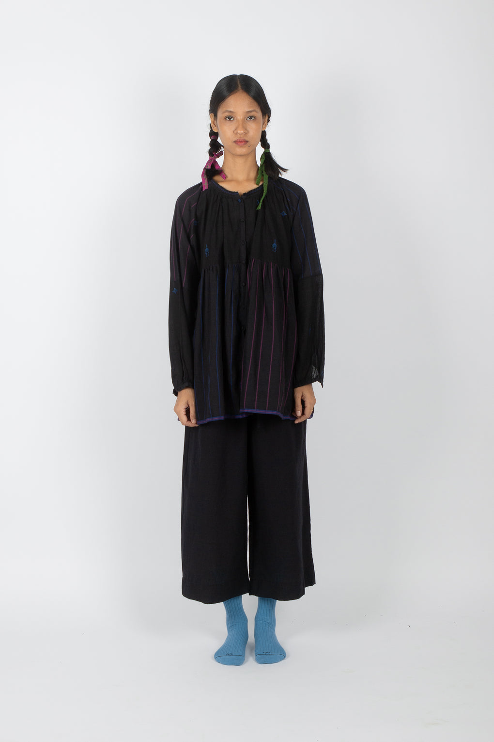 Pendula: Handwoven Jamdani Shirt Top Set