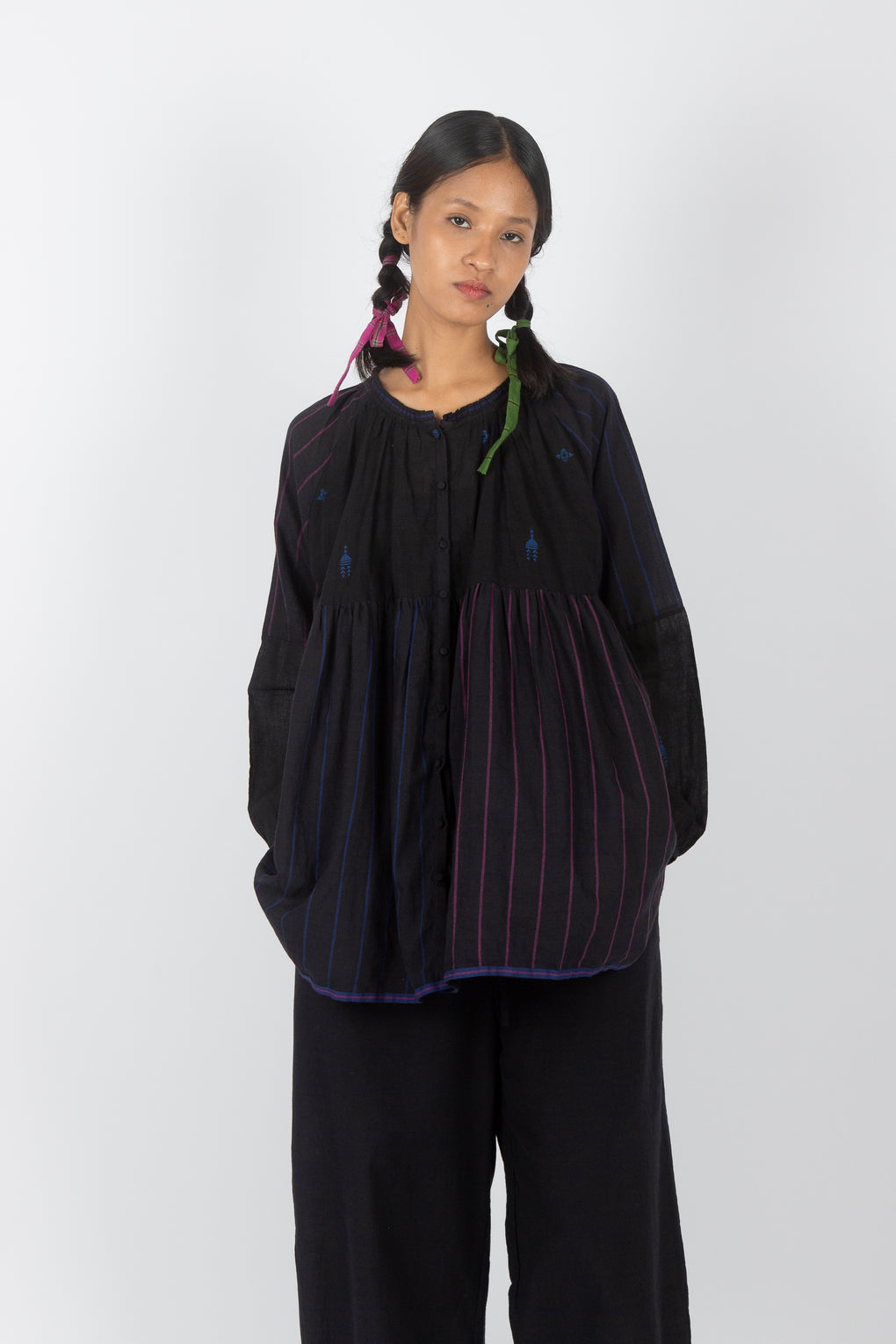 Pendula: Handwoven Jamdani Shirt Top Set