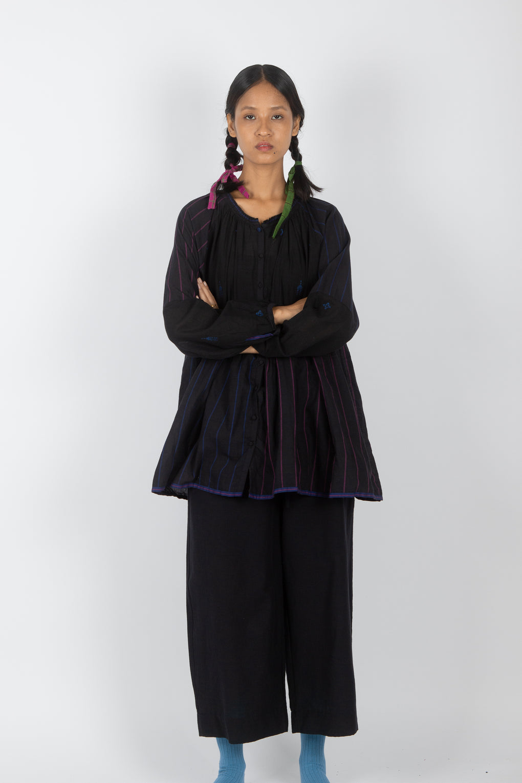 Pendula: Handwoven Jamdani Shirt Top Set