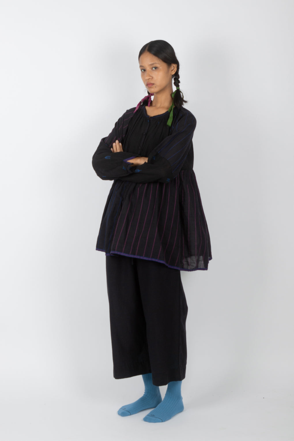 Pendula: Handwoven Jamdani Shirt Top Set