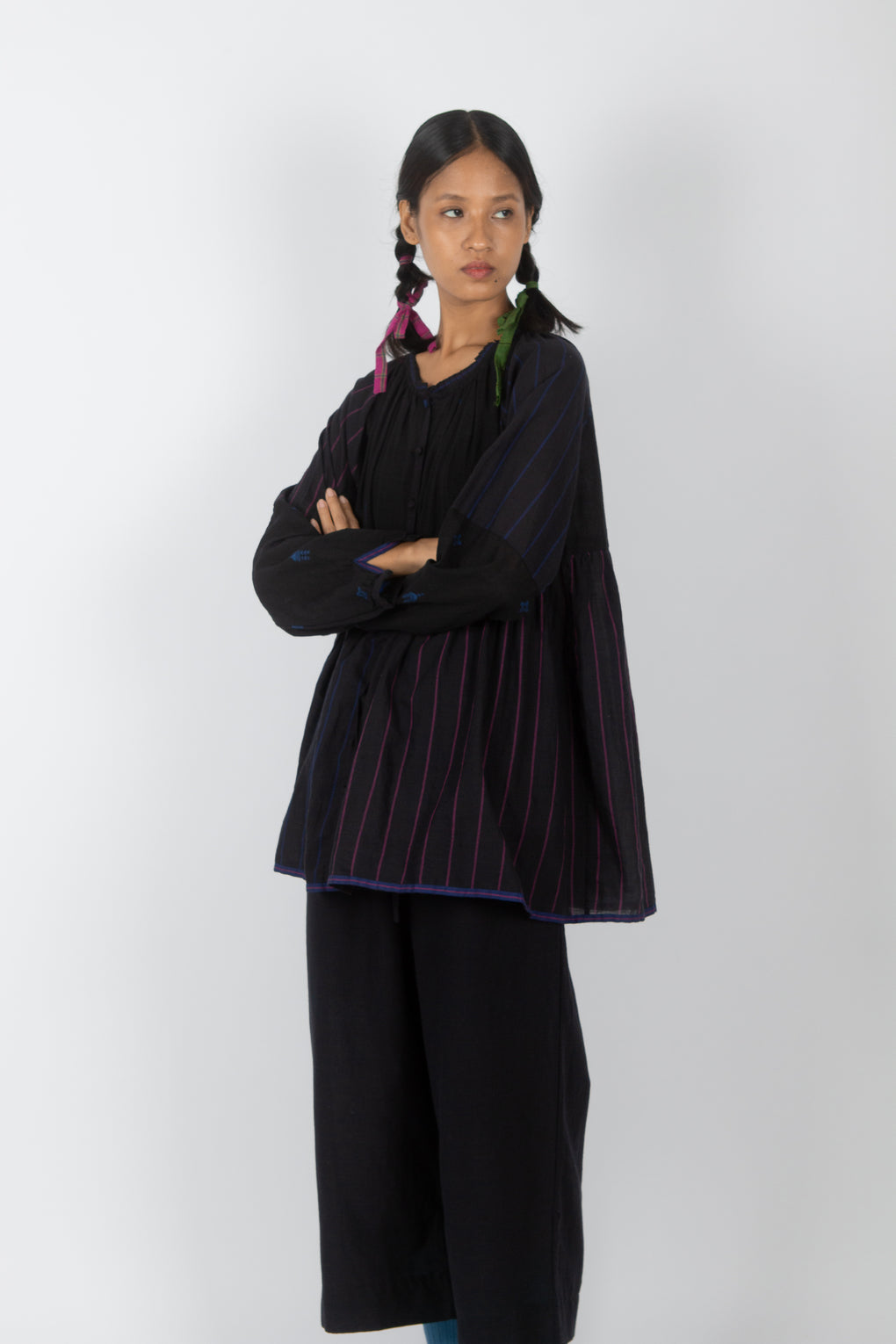 Pendula: Handwoven Jamdani Shirt Top Set