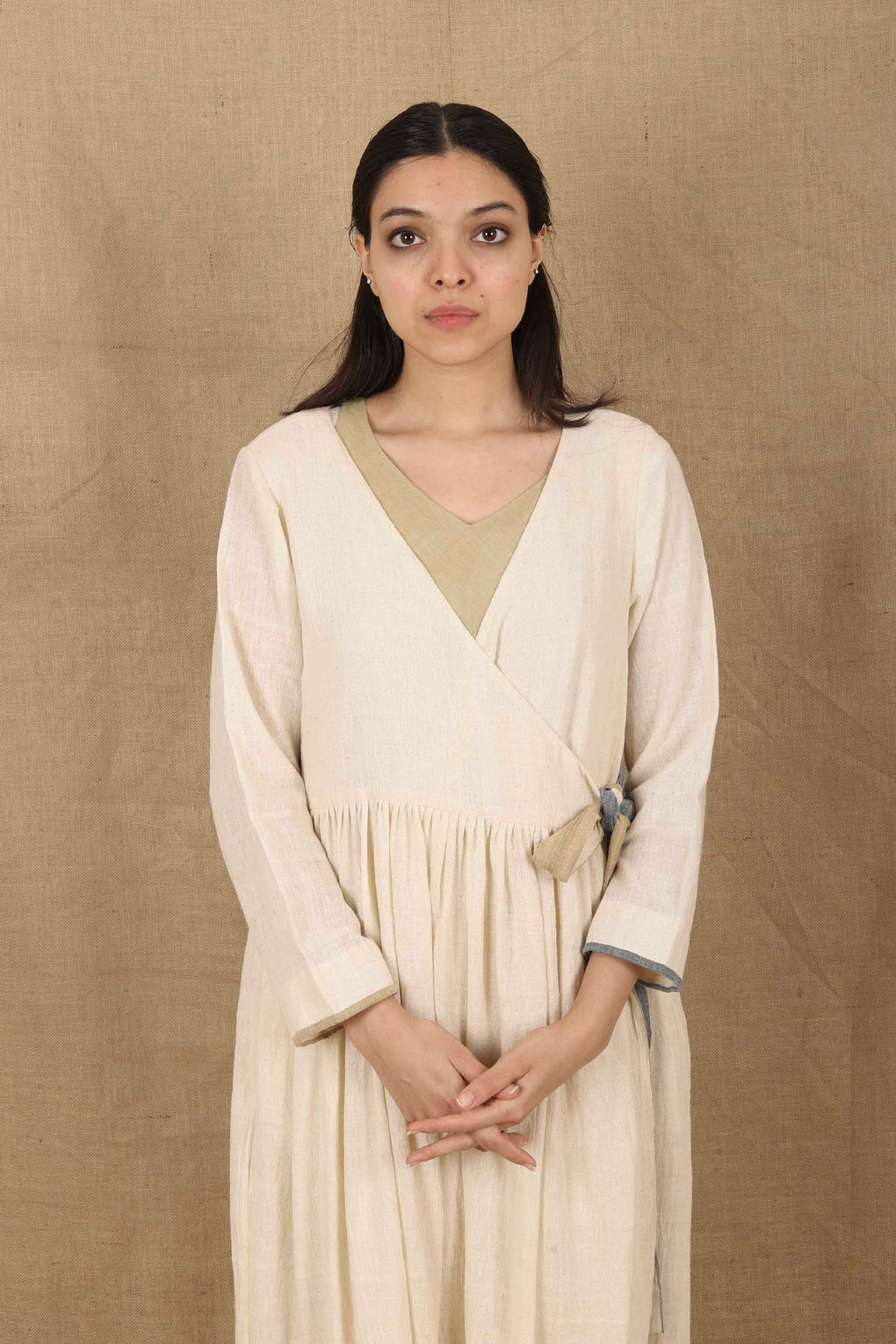 Ishikari - Handwoven organic cotton wrap around dress