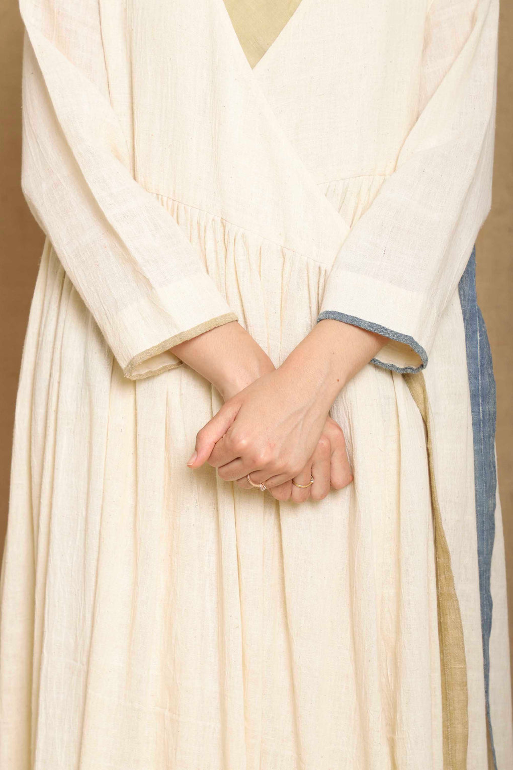 Ishikari - Handwoven organic cotton wrap around dress