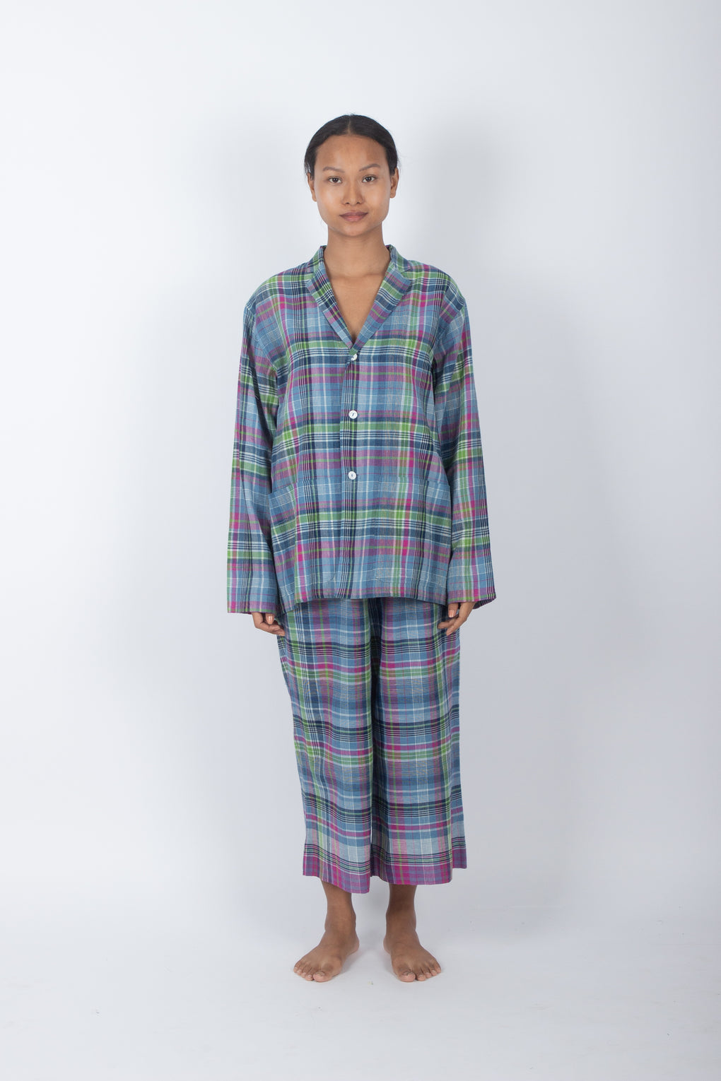 Tinctoria - Handwoven Madras Check Gamcha Blazer