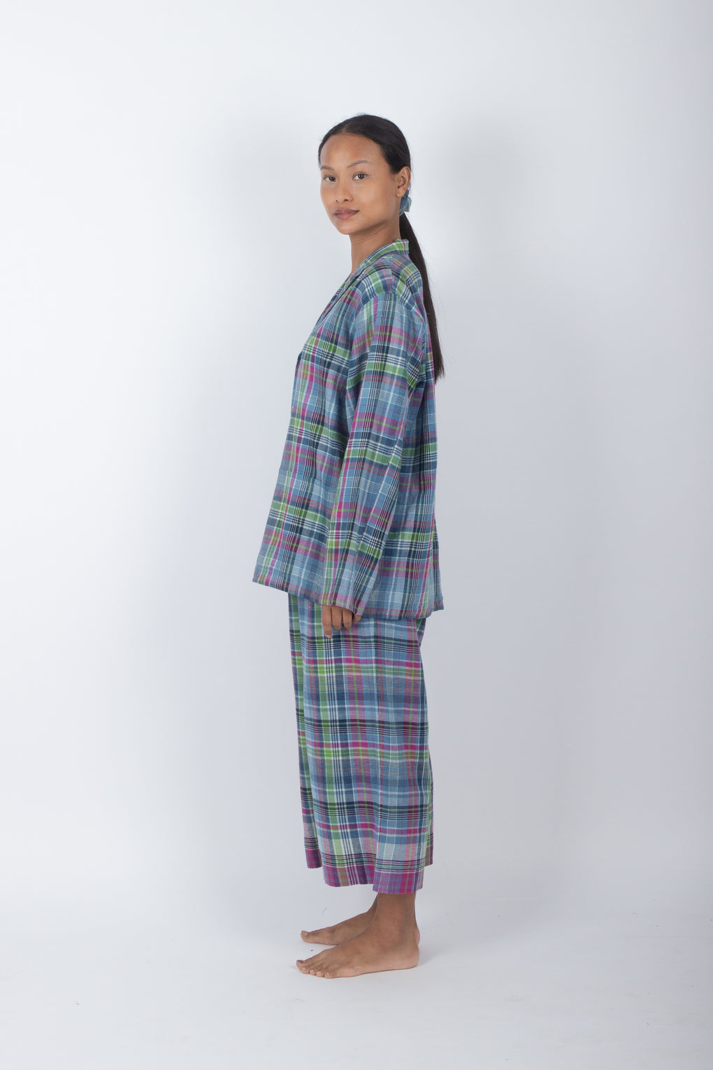 Tinctoria - Handwoven Madras Check Gamcha Blazer