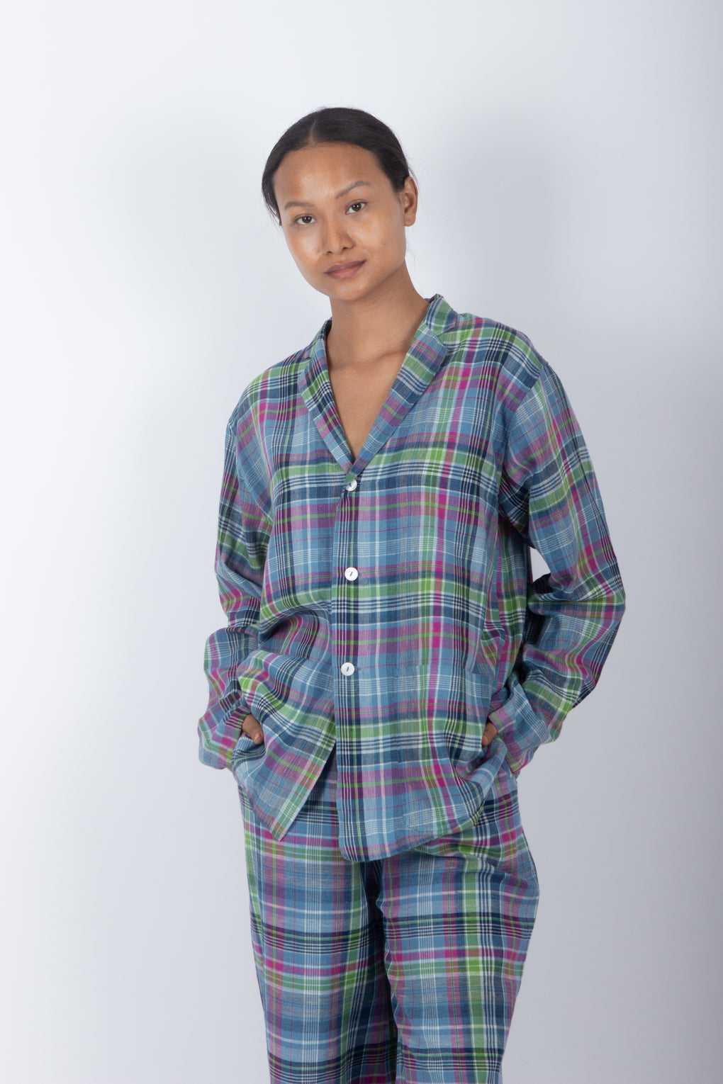 Tinctoria - Handwoven Madras Check Gamcha Blazer