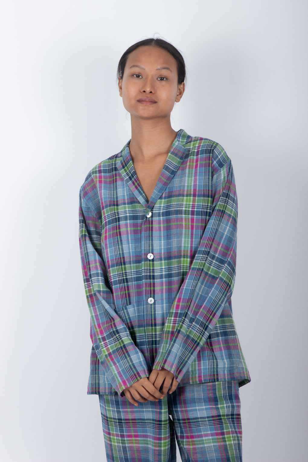 Tinctoria - Handwoven Madras Check Gamcha Blazer