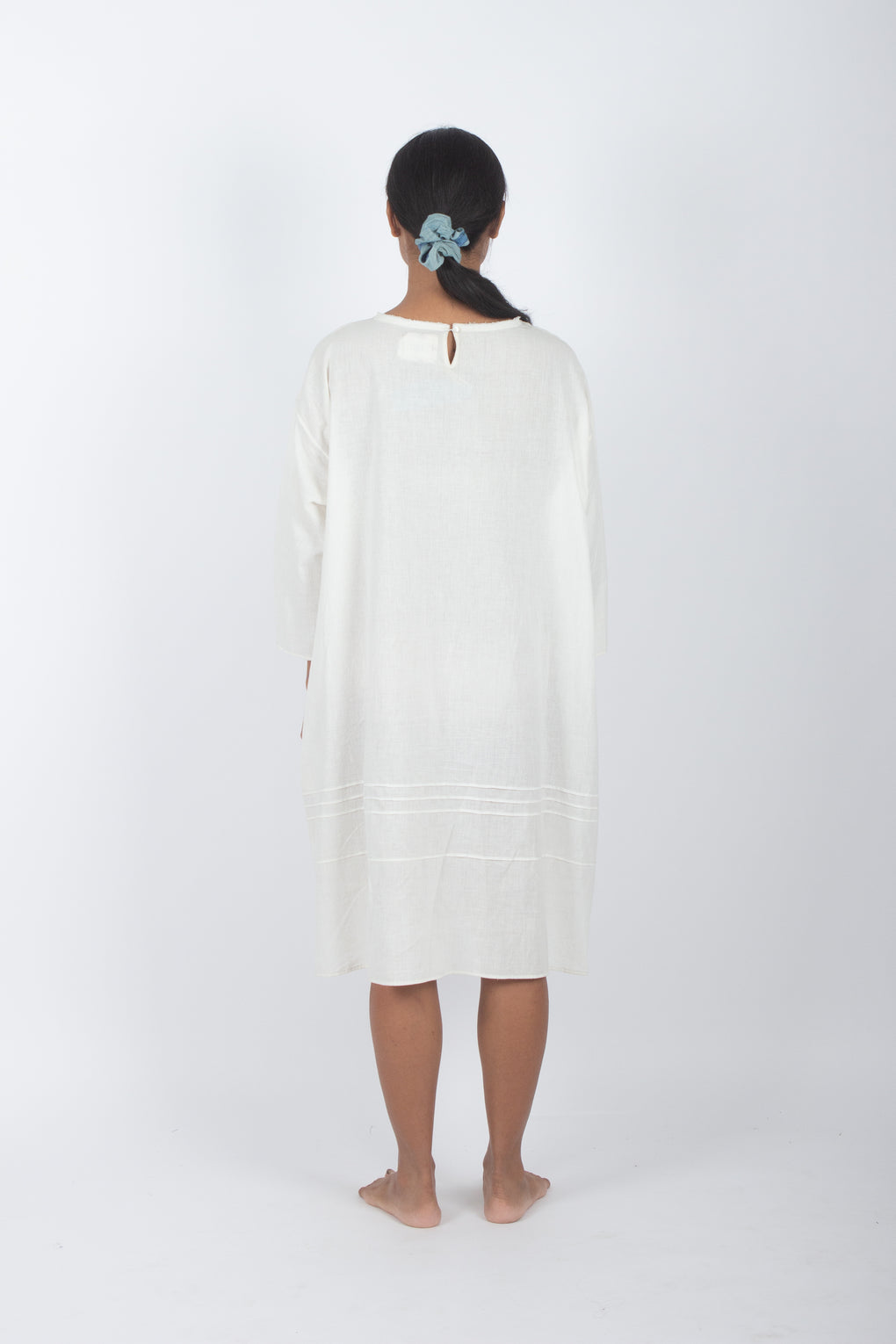 White Handwoven Muslin Dress