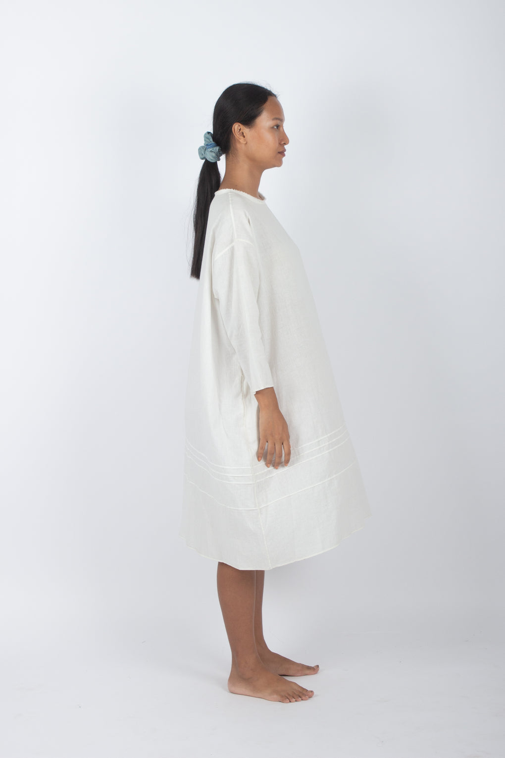 White Handwoven Muslin Dress