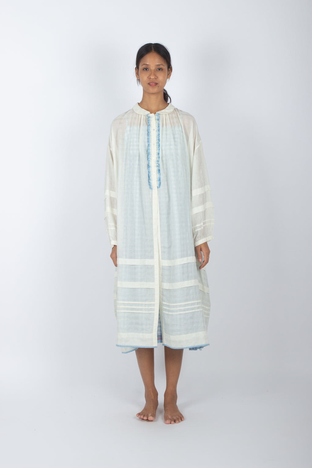 Seer Pleated Shrug Dress with slip