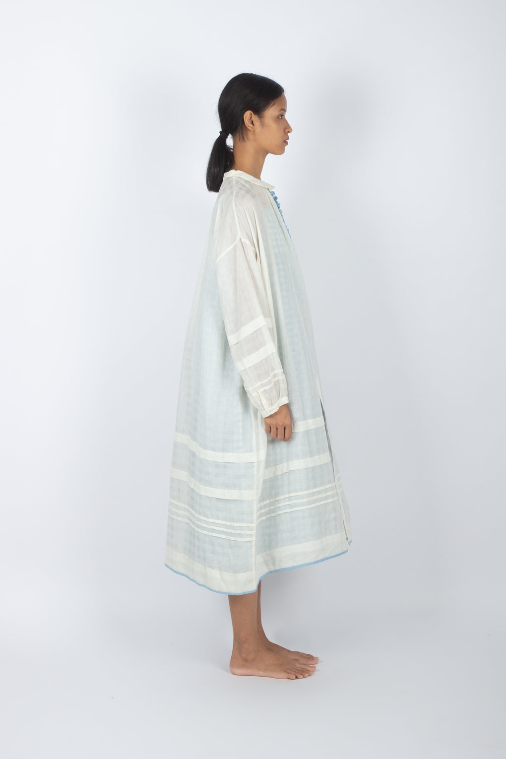 Seer Pleated Shrug Dress with slip