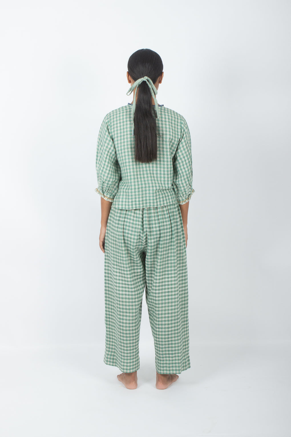 Kourou - Gingham Handwoven Cotton Linen cord set