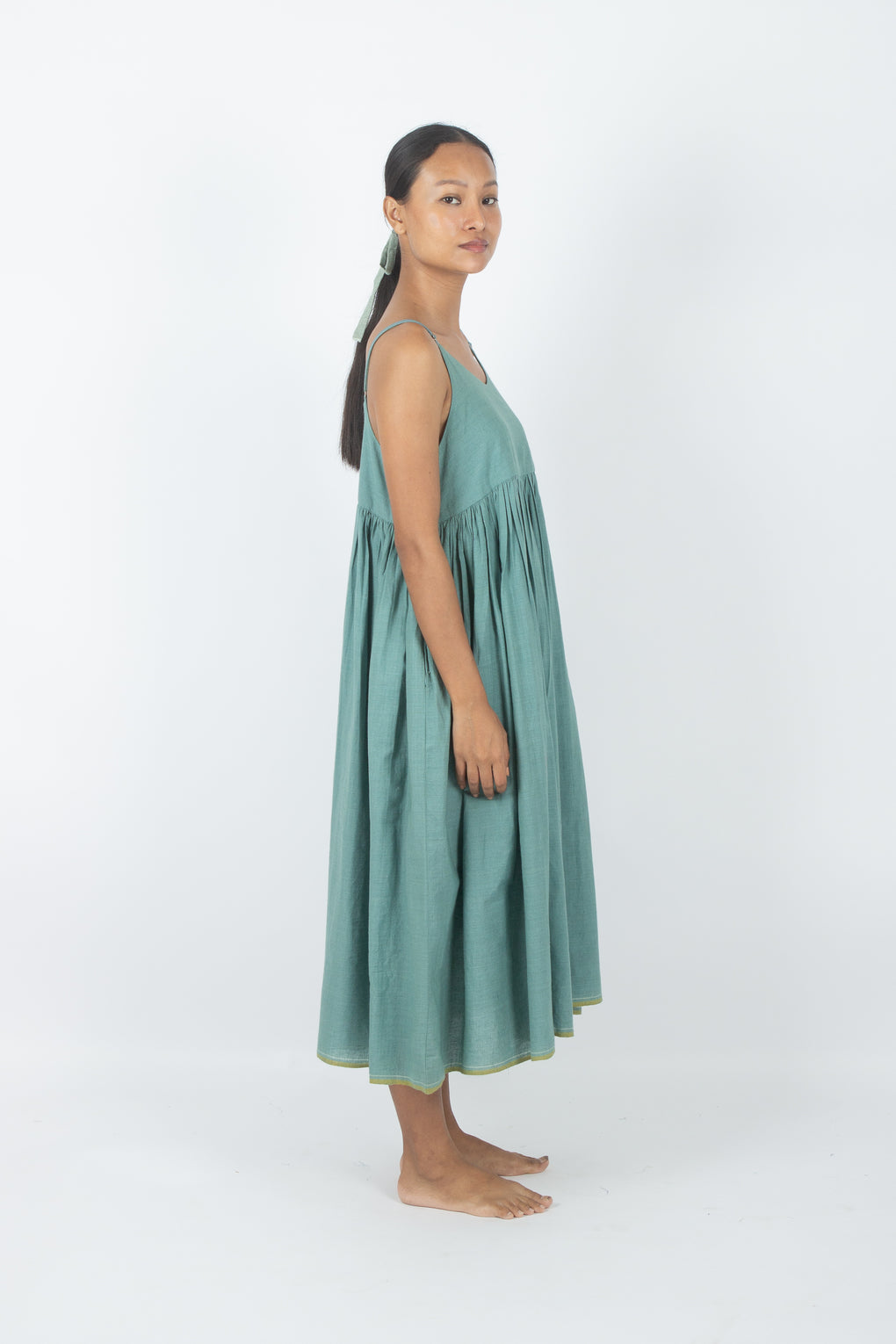 Amelia - Handwoven Muslin Slip Dress.