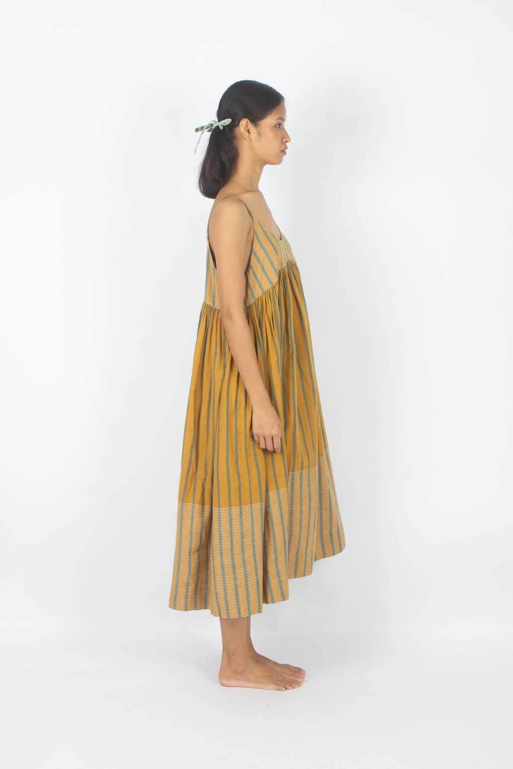Shanshui - Engg Stripe Handloom Slip Dress