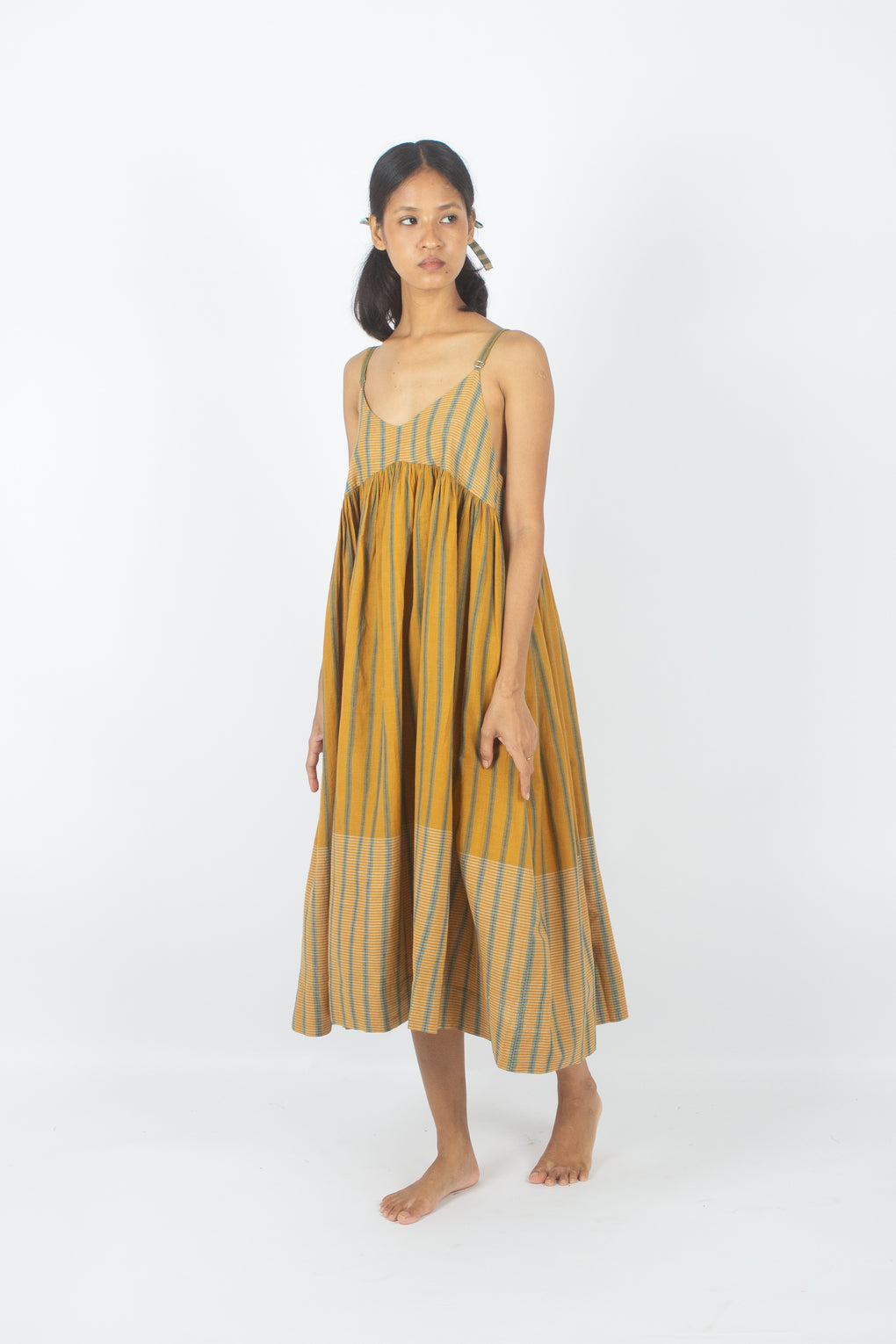 Shanshui - Engg Stripe Handloom Slip Dress