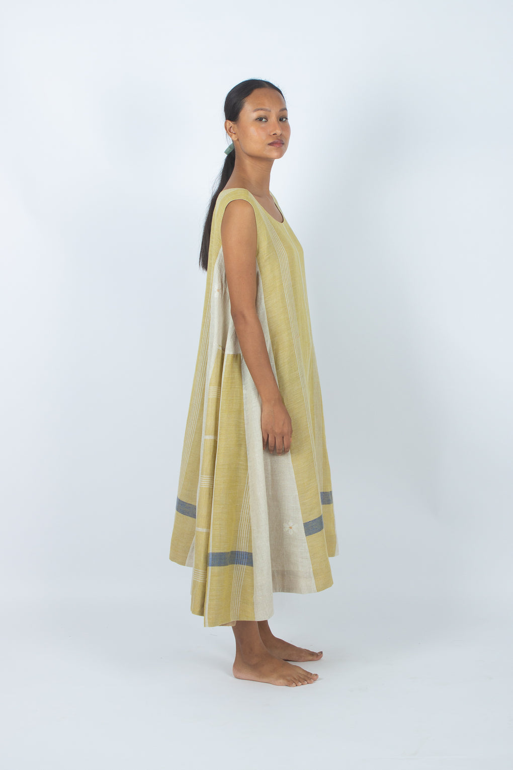 Bundoran - Sleeveless A-line Cotton Linen Dress