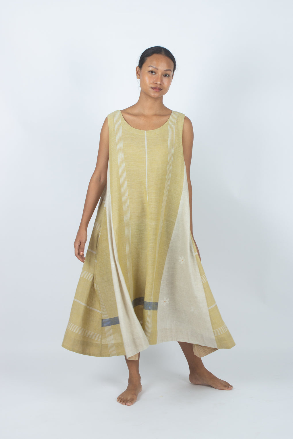 Bundoran - Sleeveless A-line Cotton Linen Dress