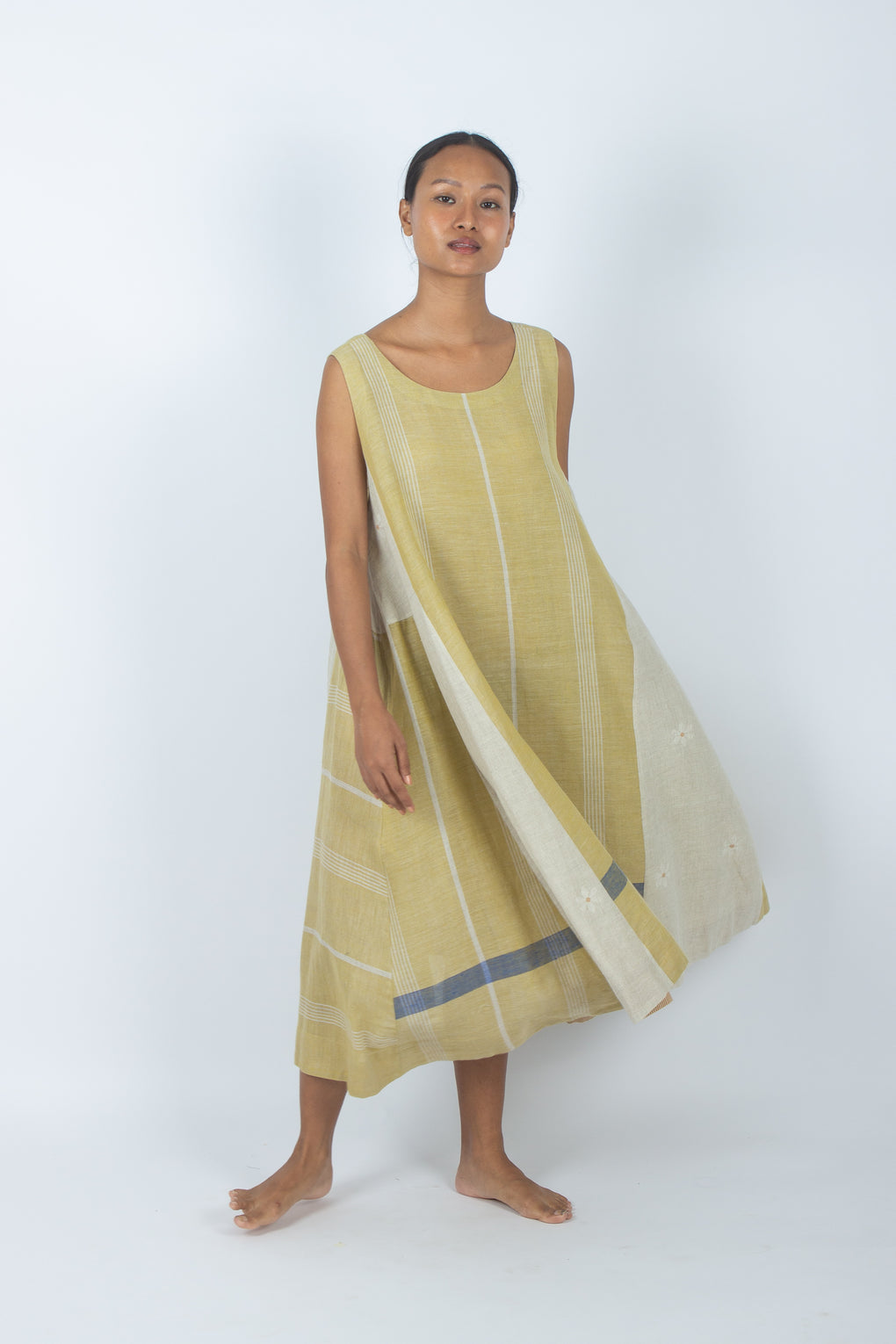 Bundoran - Sleeveless A-line Cotton Linen Dress