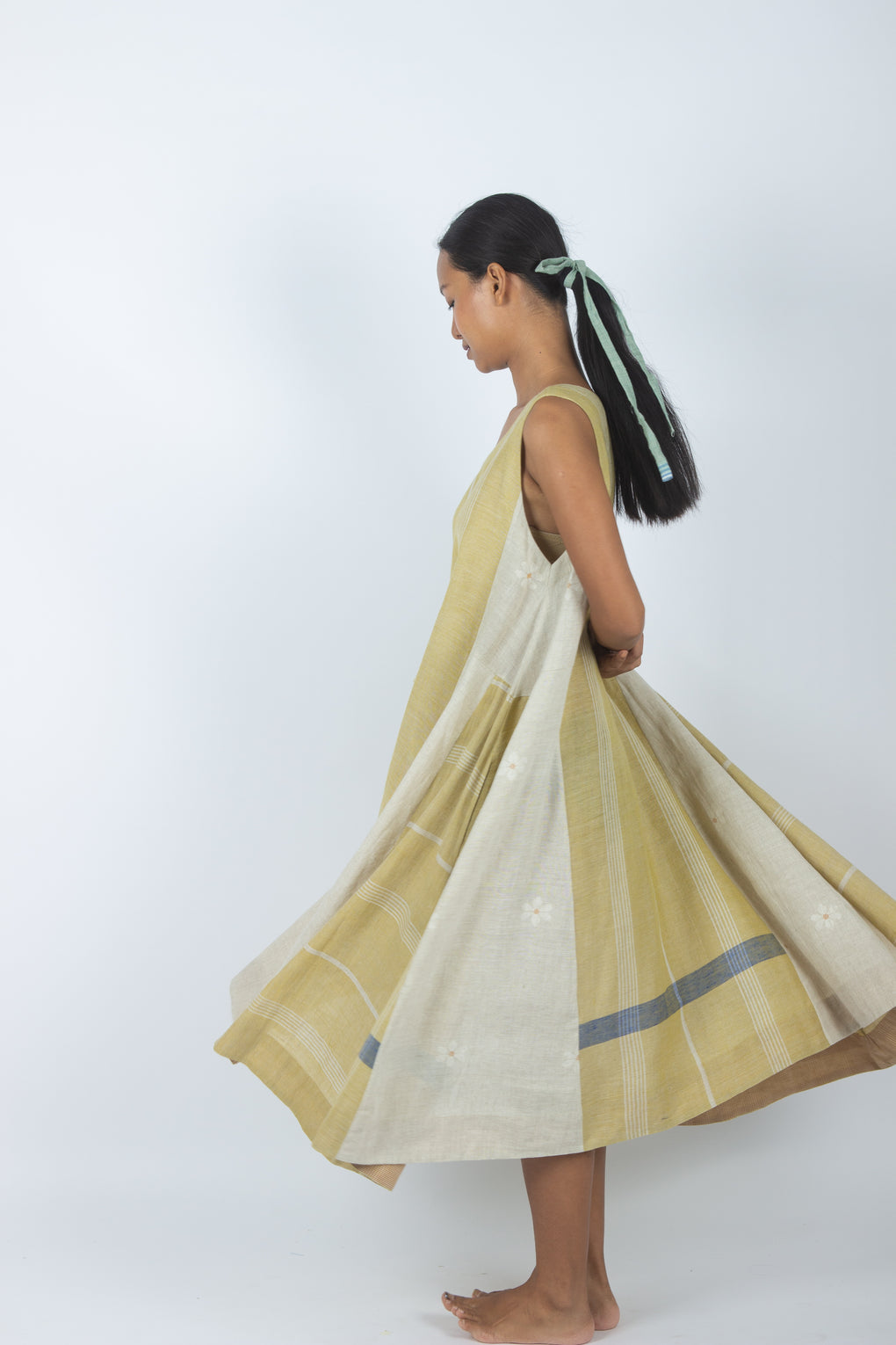 Bundoran - Sleeveless A-line Cotton Linen Dress