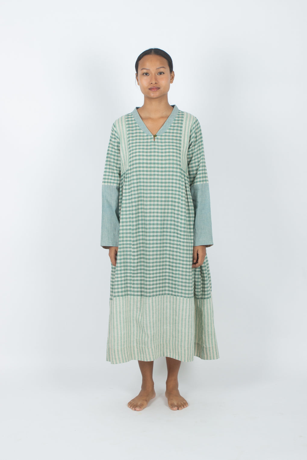 Shimei - Handwoven Cotton Linen Dress