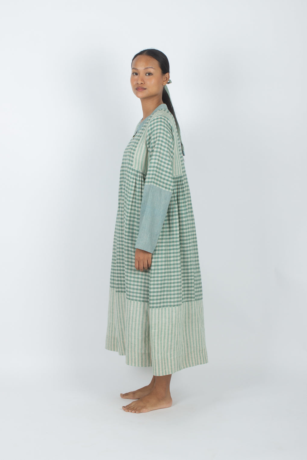 Shimei - Handwoven Cotton Linen Dress