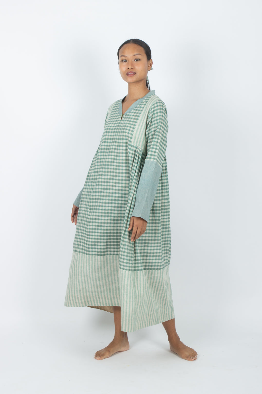 Shimei - Handwoven Cotton Linen Dress