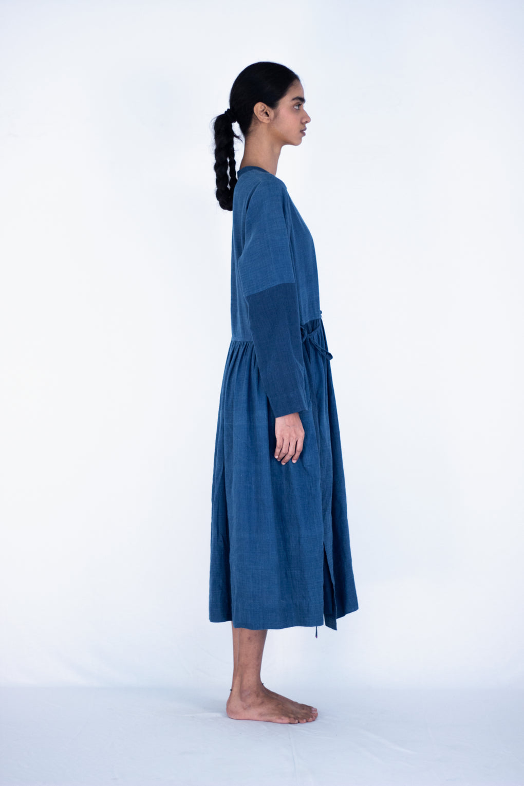 Dyebath Indigo Angrakha dress Karnam